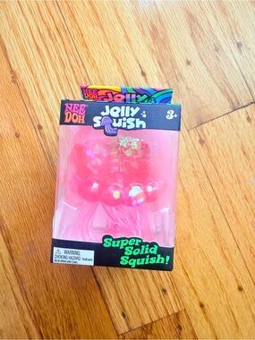 Nee Doh Jelly Squish Pink Super Solid Sensory Toy